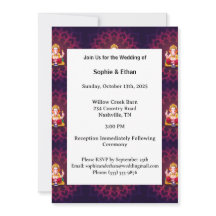 Vibrant Purple Ganesh Mandala Pattern