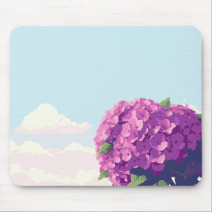 Vibrant Purple Hydrangeas Mouse Pad