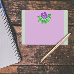 Vibrant Purple Lotus Flower Stripes Post-it Notes