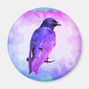 Vibrant Purple Martin Magnet