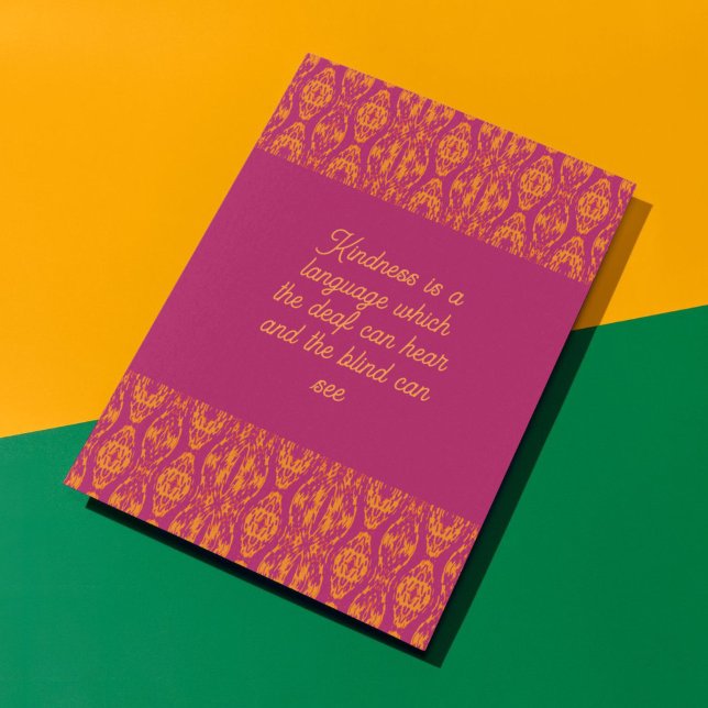 Vibrant Purple Orange Ethnic Mosaic Geometric  Card (Creator Uploaded)
