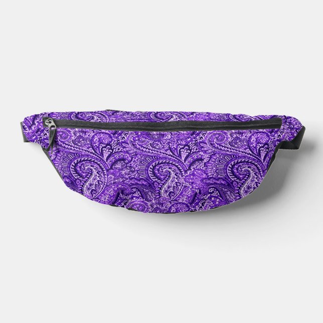 Vibrant Purple Paisley Bum Bags (Lay Down)