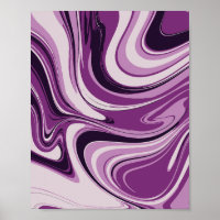 Vibrant Purple Swirl Abstract Art