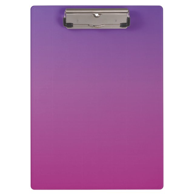 Vibrant Purple to Pink Gradient Clipboard (Front)