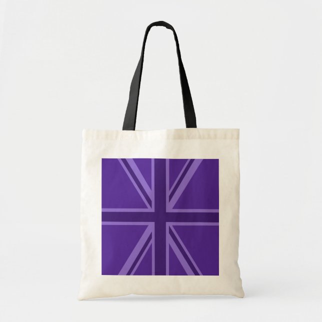 Vibrant Purple Union Jack Tote Bag (Front)