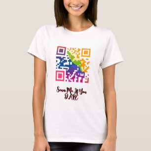 Vibrant QR Code Art T-Shirt