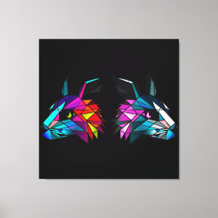Vibrant Rabbits Throw Blanket Drawstring Bag Faux Canvas Print