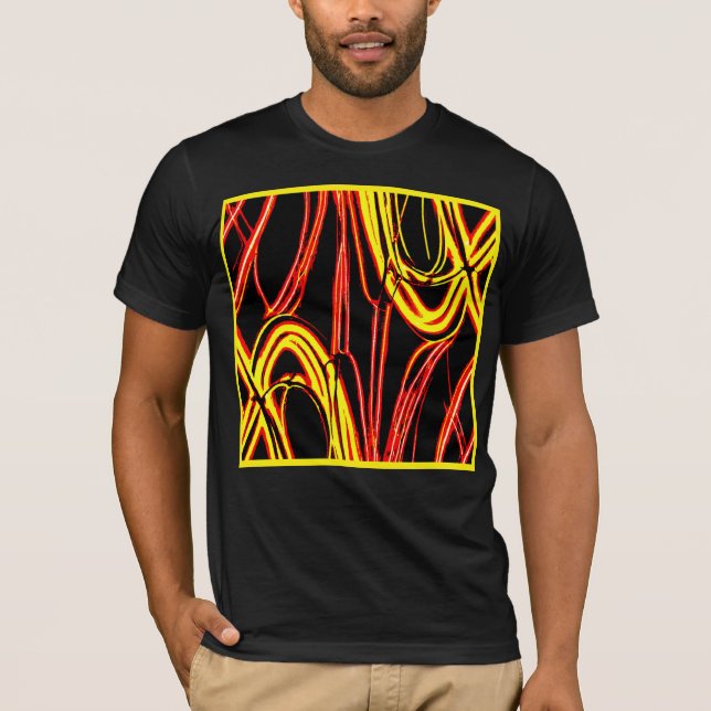 Vibrant Radiant Neon Hues Pattern T-Shirt (Front)