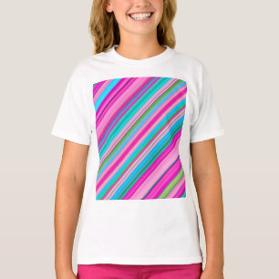 Vibrant Rainbow Colours Stripes Pattern-21056 T-Shirt