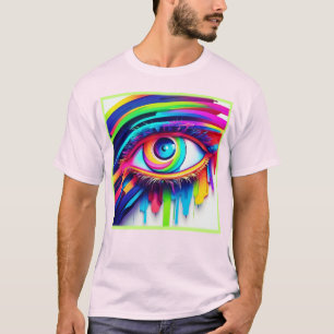 Vibrant Rainbow Eye Artwork T-Shirt