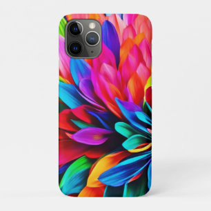 Vibrant Rainbow Flower Abstract iPhone 11 Pro Case