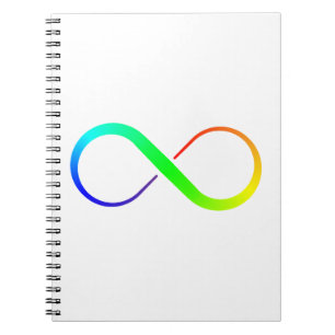Vibrant Rainbow Infinity Symbol Vector Art Notebook