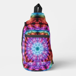 Vibrant Rainbow Kaleidoscope Colourful Mandala Sling Bag