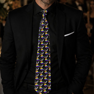 Vibrant Rainbow Minimalist Tulip LGBTQ+  Tie
