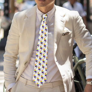 Vibrant Rainbow Minimalist Tulip LGBTQ+  Tie