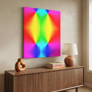 Vibrant Rainbow Modern Abstract, Dopamine Decor
