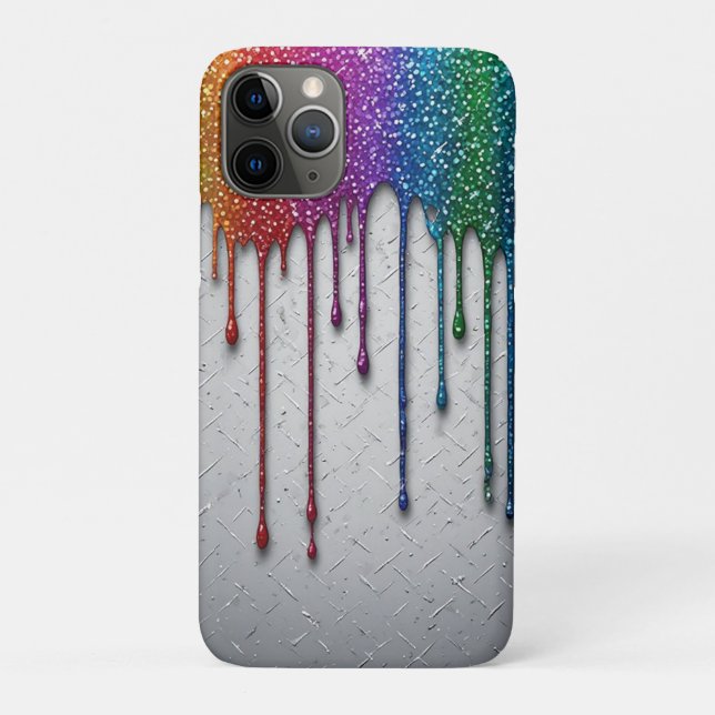 Vibrant Rainbow Paint Drips Case-Mate iPhone Case (Back)