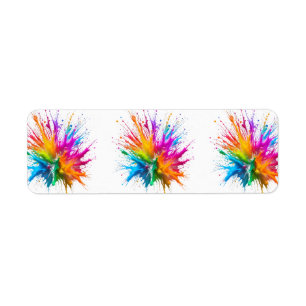 Vibrant Rainbow Paint Splatter Explosion