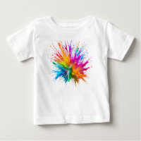 Vibrant Rainbow Paint Splatter Explosion