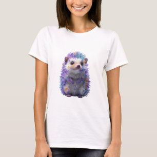 Vibrant Rainbow Paint Splatter Hedgehog Women T-Shirt