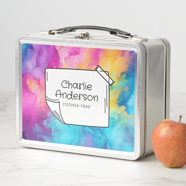 Vibrant Rainbow Painting Lunch Box (In Situ)