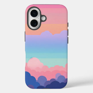 Vibrant Rainbow Sticker Design iPhone 16 Case