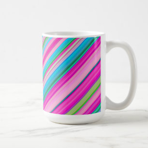 Vibrant Rainbow Stripe Pattern Design Coffee Mug
