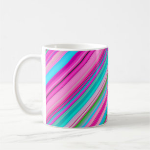 Vibrant Rainbow Stripe Pattern Design Coffee Mug