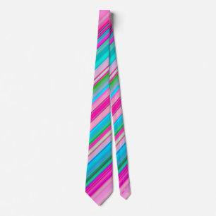 Vibrant Rainbow Stripe Pattern Design Tie