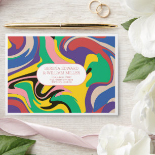 Vibrant Rainbow Swirl Abstract Art Envelope
