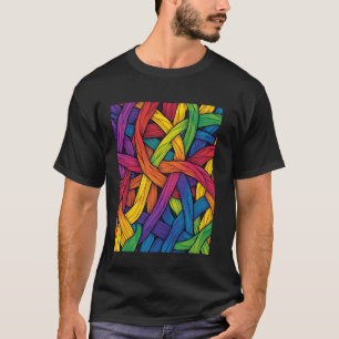 Vibrant Rainbow Weave Pride T-Shirt