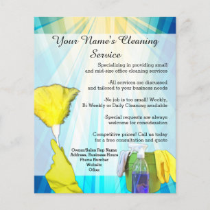 Vibrant Ray Business Office Cleaning Service Flyer