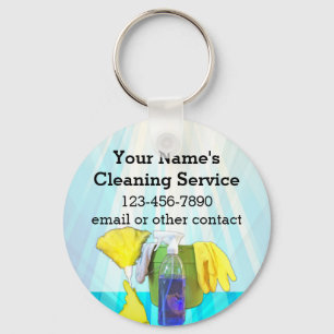 Vibrant Rays Custom Cleaning Service Business Key Ring