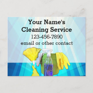 Vibrant Rays Custom Cleaning Service Business Postcard