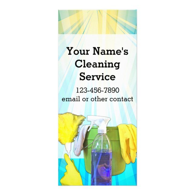 Vibrant Rays Custom Cleaning Service Business Rack Card (Front)