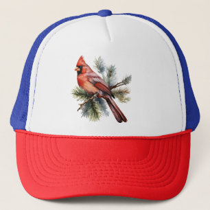 Vibrant Red Berries with Lush Green Leaves Trucker Hat