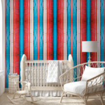 Vibrant red, blue and pink stripes XL-size pattern
