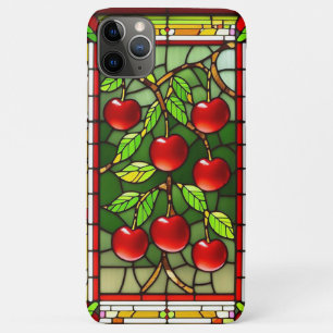 Vibrant Red Cherries with Rich Green Leaves iPhone 11 Pro Max Case