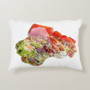 Vibrant Red Crystal Mineral Home Decor Geological Decorative Cushion