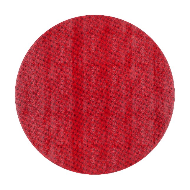 Vibrant Red Fabric Texture Cutting Board (Front)