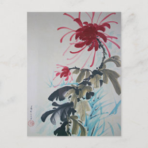 Vibrant Red Flower Display Postcard
