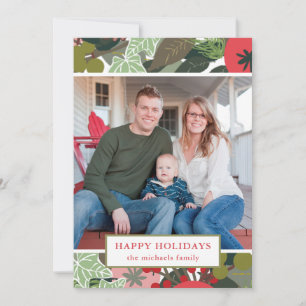 Vibrant Red Holiday Botanical Christmas Photo