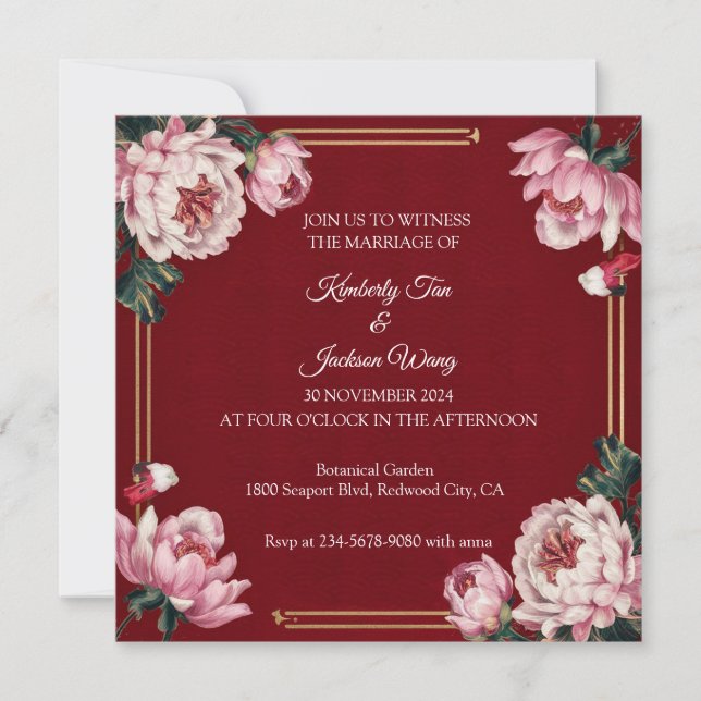 Vibrant Red Invitation (Front)