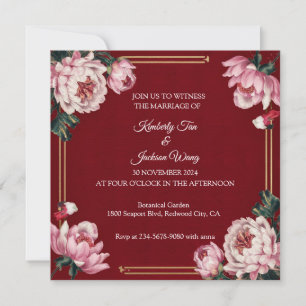 Vibrant Red Invitation
