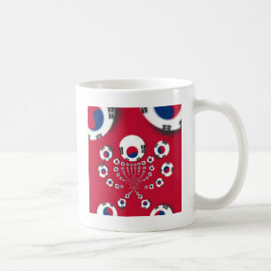 Vibrant Red Kaleidoscope South Korea Design Coffee Mug