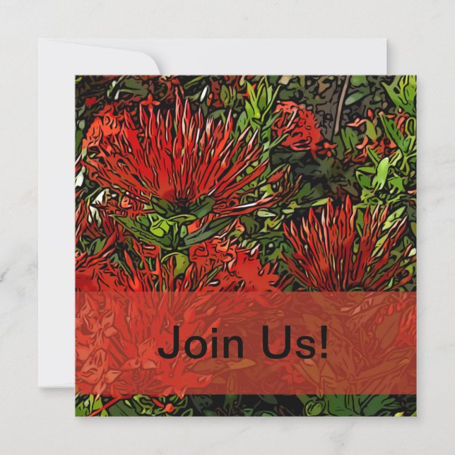Vibrant Red Orange Firebush  Card (Front)
