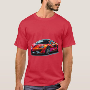 Vibrant Red Sports Car Illustration T-Shirt