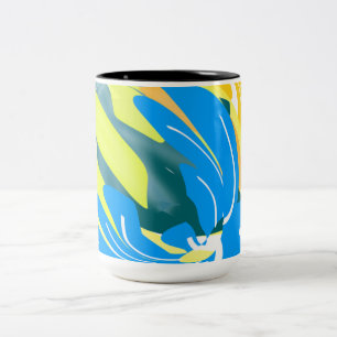 Vibrant Reflections of Empowerment in Design Two-Tone Coffee Mug