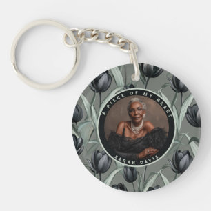 Vibrant remembrance gift Floral Tulip Key Ring