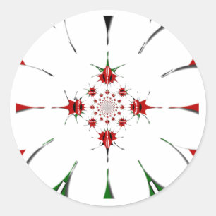 Vibrant Republic of Kenya Shield Flag Kaleidoscope Classic Round Sticker